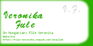 veronika fule business card